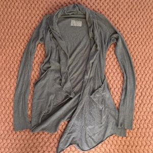 ALLSAINTS Asymmetrical Cotton Open Front Sweater